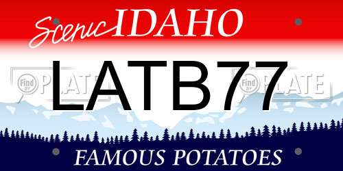 LATB77 Idaho License Plate