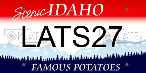 LATS27 Idaho License Plate