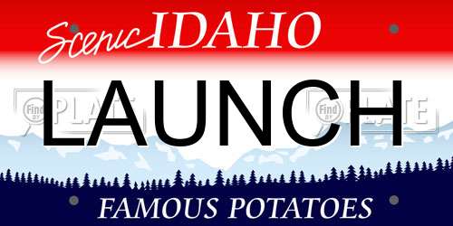 LAUNCH Idaho License Plate
