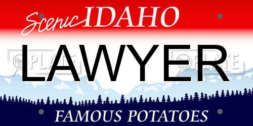 LAWYER Idaho License Plate