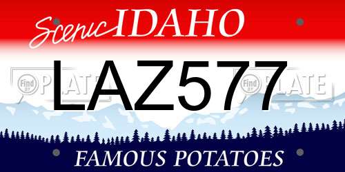 LAZ577 Idaho License Plate