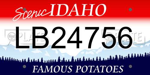 LB24756 Idaho License Plate