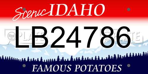 LB24786 Idaho License Plate