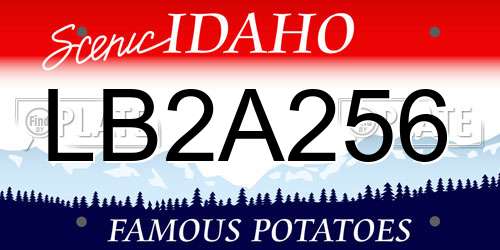 LB2A256 Idaho License Plate