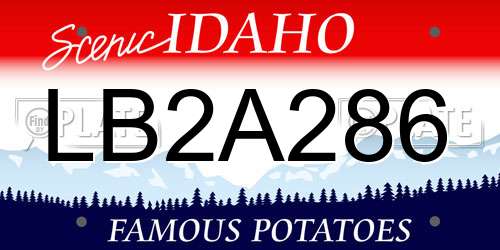 LB2A286 Idaho License Plate