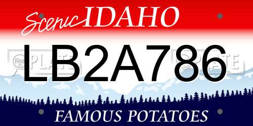 LB2A786 Idaho License Plate