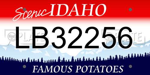 LB32256 Idaho License Plate
