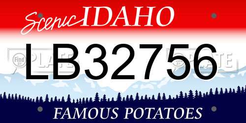 LB32756 Idaho License Plate