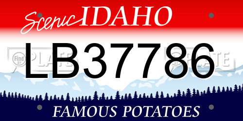 LB37786 Idaho License Plate