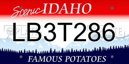 LB3T286 Idaho License Plate