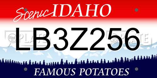 LB3Z256 Idaho License Plate
