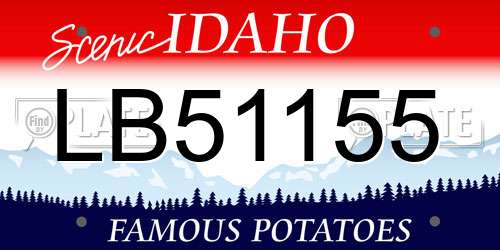 LB51155 Idaho License Plate