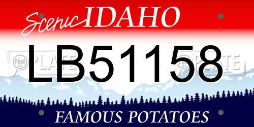 LB51158 Idaho License Plate