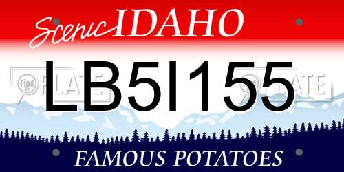 LB5I155 Idaho License Plate