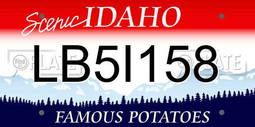 LB5I158 Idaho License Plate