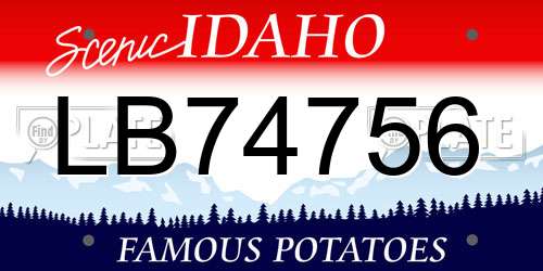 LB74756 Idaho License Plate