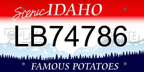 LB74786 Idaho License Plate