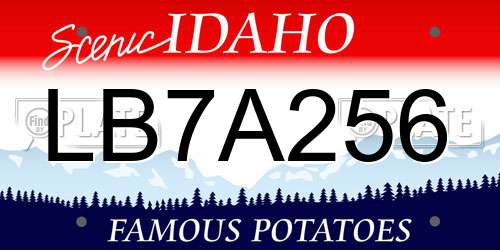 LB7A256 Idaho License Plate