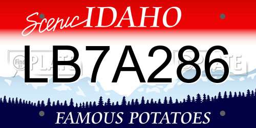 LB7A286 Idaho License Plate