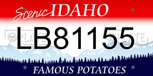 LB81155 Idaho License Plate