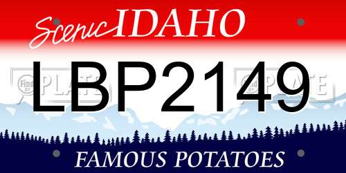 LBP2149 Idaho License Plate