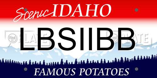 LBSIIBB Idaho License Plate
