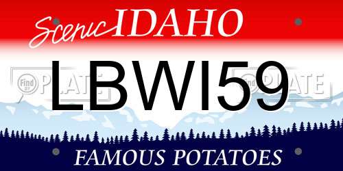 LBWI59 Idaho License Plate