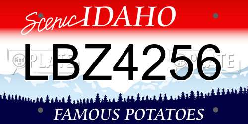 LBZ4256 Idaho License Plate