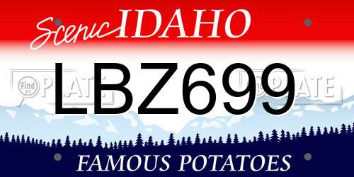 LBZ699 Idaho License Plate