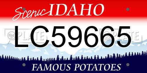 LC59665 Idaho License Plate