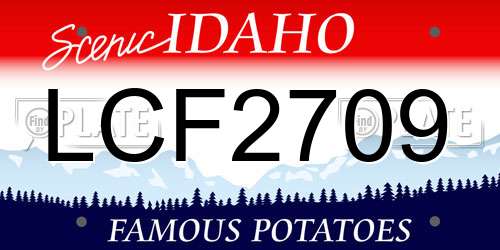 LCF2709 Idaho License Plate