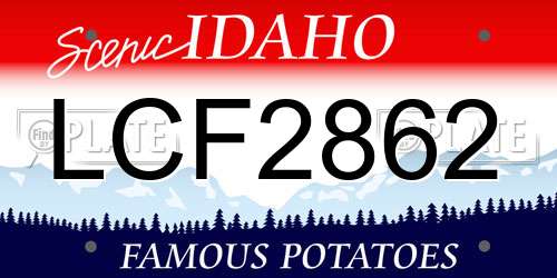 LCF2862 Idaho License Plate