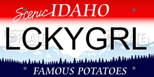 LCKYGRL Idaho License Plate