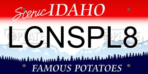 LCNSPL8 Idaho License Plate