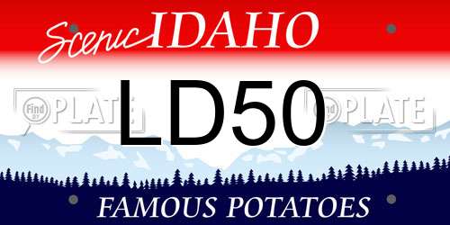 LD50 Idaho License Plate
