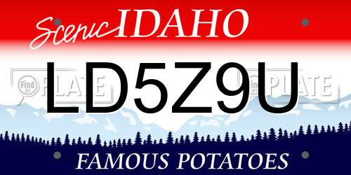 LD5Z9U Idaho License Plate