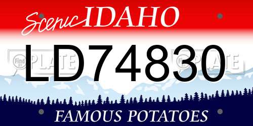 LD74830 Idaho License Plate