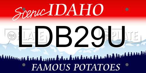 LDB29U Idaho License Plate