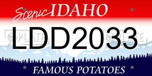 LDD2033 Idaho License Plate