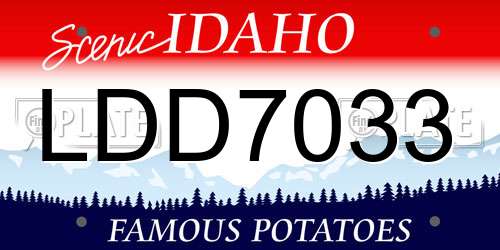 LDD7033 Idaho License Plate