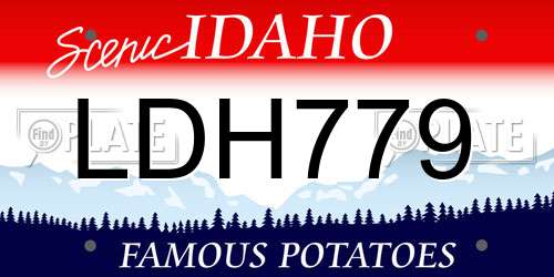LDH779 Idaho License Plate