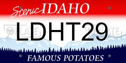 LDHT29 Idaho License Plate