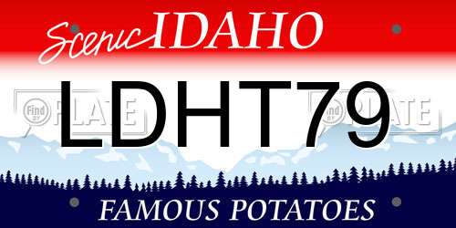 LDHT79 Idaho License Plate