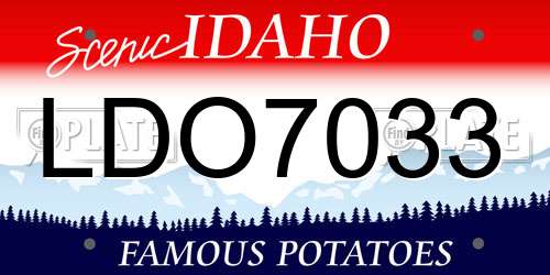 LDO7033 Idaho License Plate