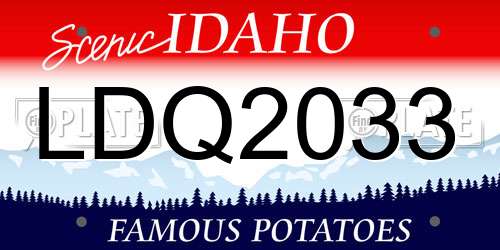 LDQ2033 Idaho License Plate