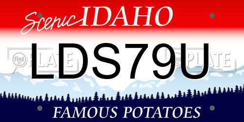 LDS79U Idaho License Plate