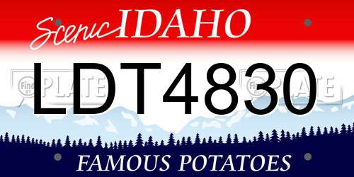 LDT4830 Idaho License Plate