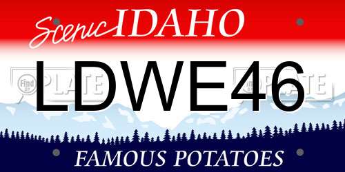 LDWE46 Idaho License Plate