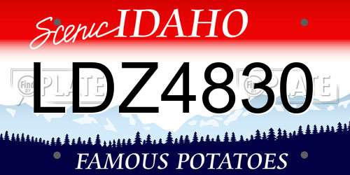 LDZ4830 Idaho License Plate