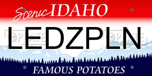 LEDZPLN Idaho License Plate